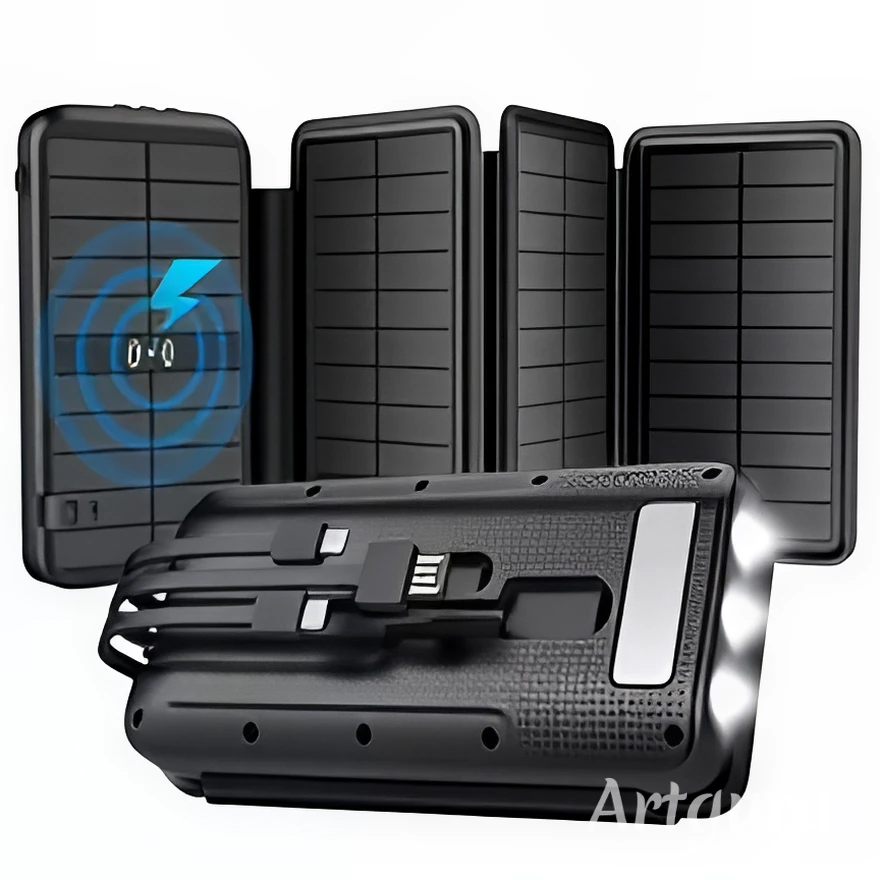 🔋 Solar Power Bank 43800mAh – Recharge rapide et sans fil